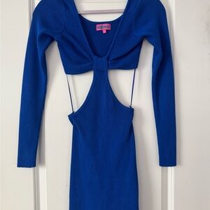 Edikted Ribbed Blue Knit Top NEVER WORN